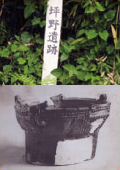 坪野遺跡と愛本新遺跡で発見された土器