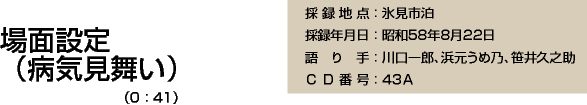 場面設定（病気見舞い）