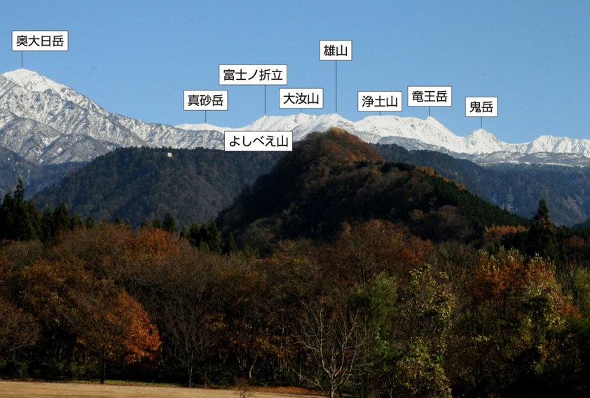 多目的広場から見た立山の写真