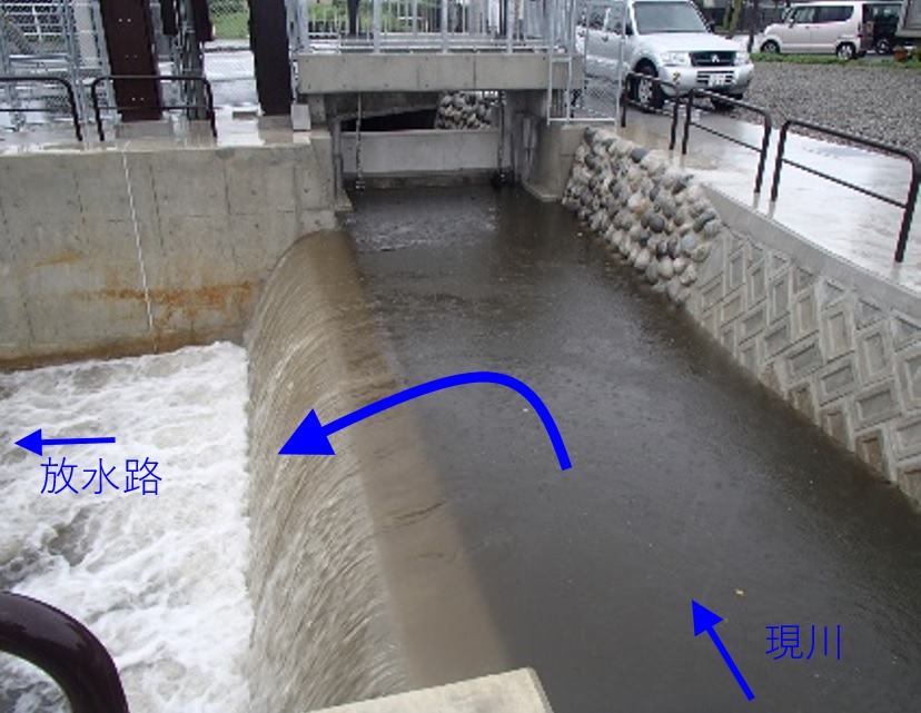 放水路への分水状況（第1期工事）