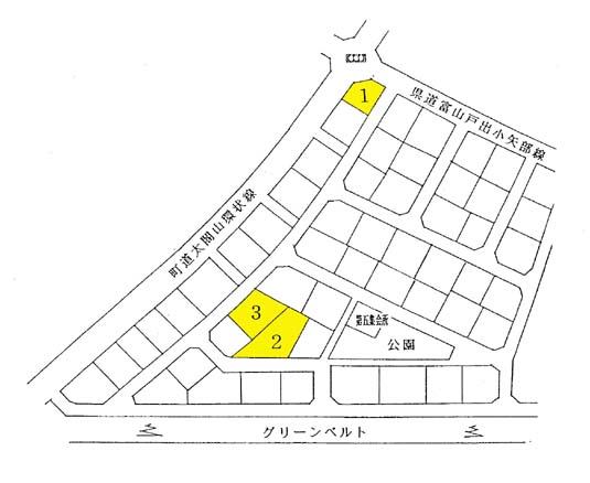 太閤山住宅団地分譲地の現地見取図