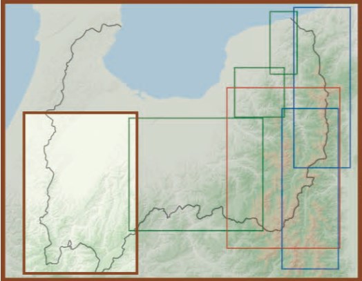 県西部山域のグレーディング対象マップ